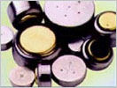 Tips of hearing aid batteries.